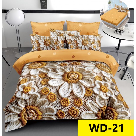 Lenjerie de pat Bumbac Finet 4 piese 2 persona cu elastic imprimare digitala 5d Lenjerie de pat Bumbac Finet 4 piese 2 persona cu elastic imprimare digitala 5d